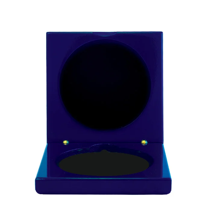 Royal blue medal case with res / ilient construction