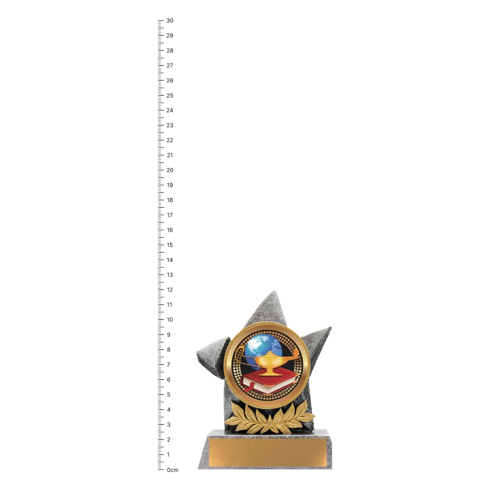 Academic Argo trophy next to ruler