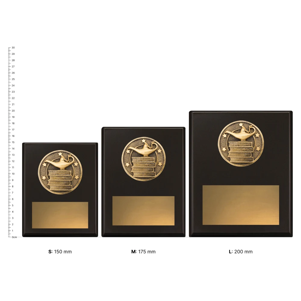 Academic Challenge Plaques next to ruler
