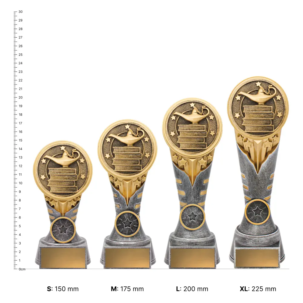 Academic IKON trophies next to ruler