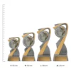 Archery Arclight trophies next to ruler