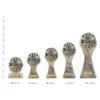 Archery Gladiator Series trophies next to ruler