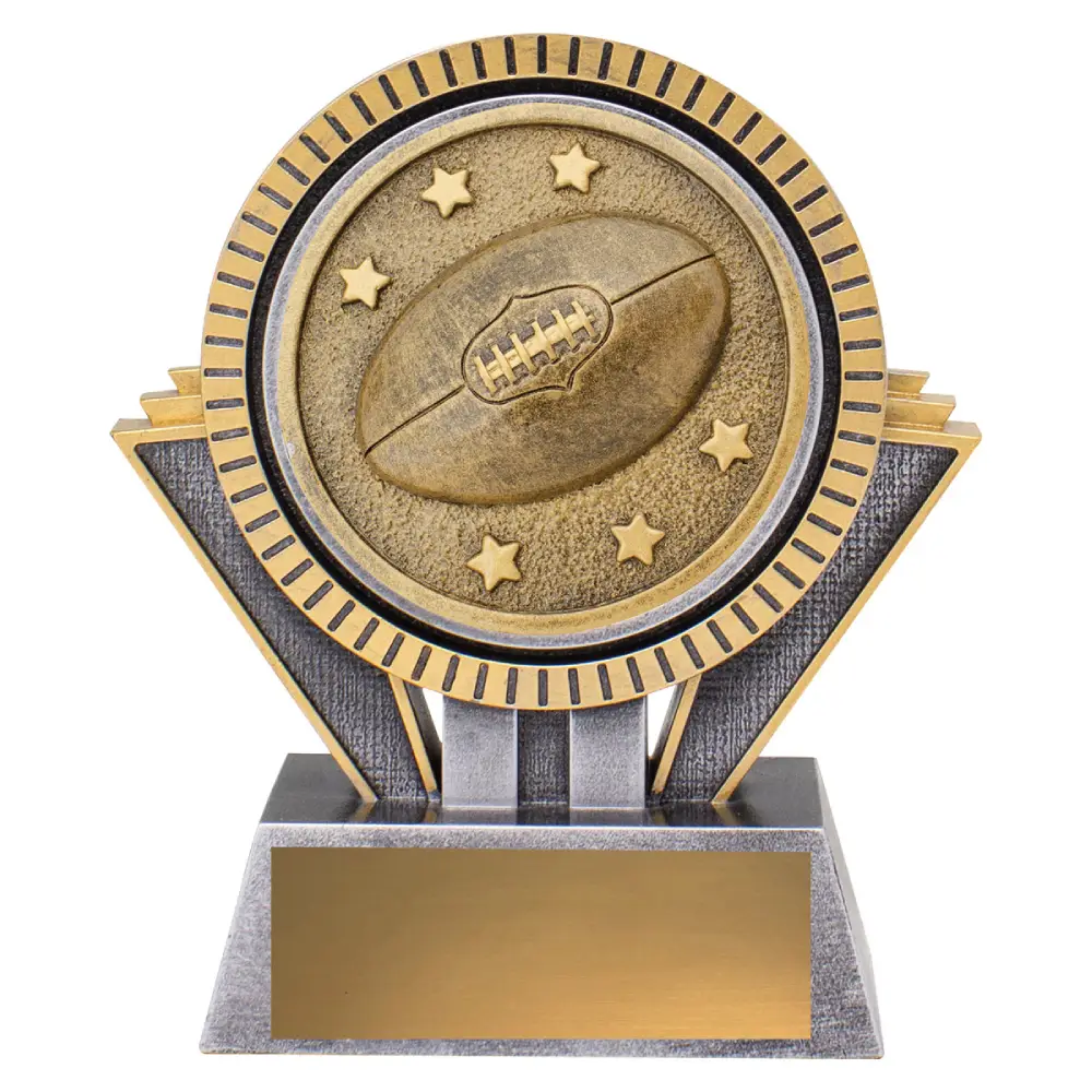 Silver / gold spartan - aussie rules with resin construction
