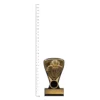 Basketball Nova Mini trophy next to ruler