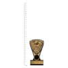 Batting Nova Mini trophy next to ruler