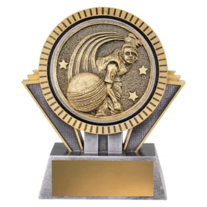 Silver / gold spartan - bowling with resin construction