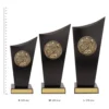 Cycling Spartan Crest trophies next to ruler