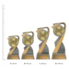 Dance Arclight Gold trophies next to ruler