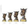 Football Female Delta trophies next to ruler