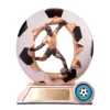 Black&white / gold 3d break-thru football-male with resin construction