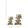 Football Tri-Star trophies next to ruler