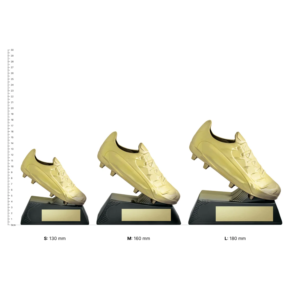 Galaxy Boot trophies next to ruler