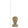 Goal Mini IKON trophy next to ruler