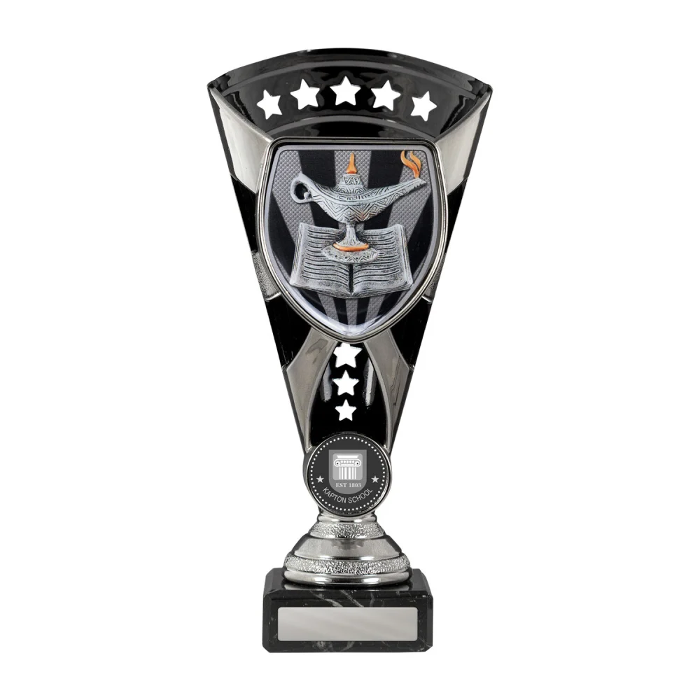 Gunmetal / black cobra cup-knowledge with plastic / marble construction