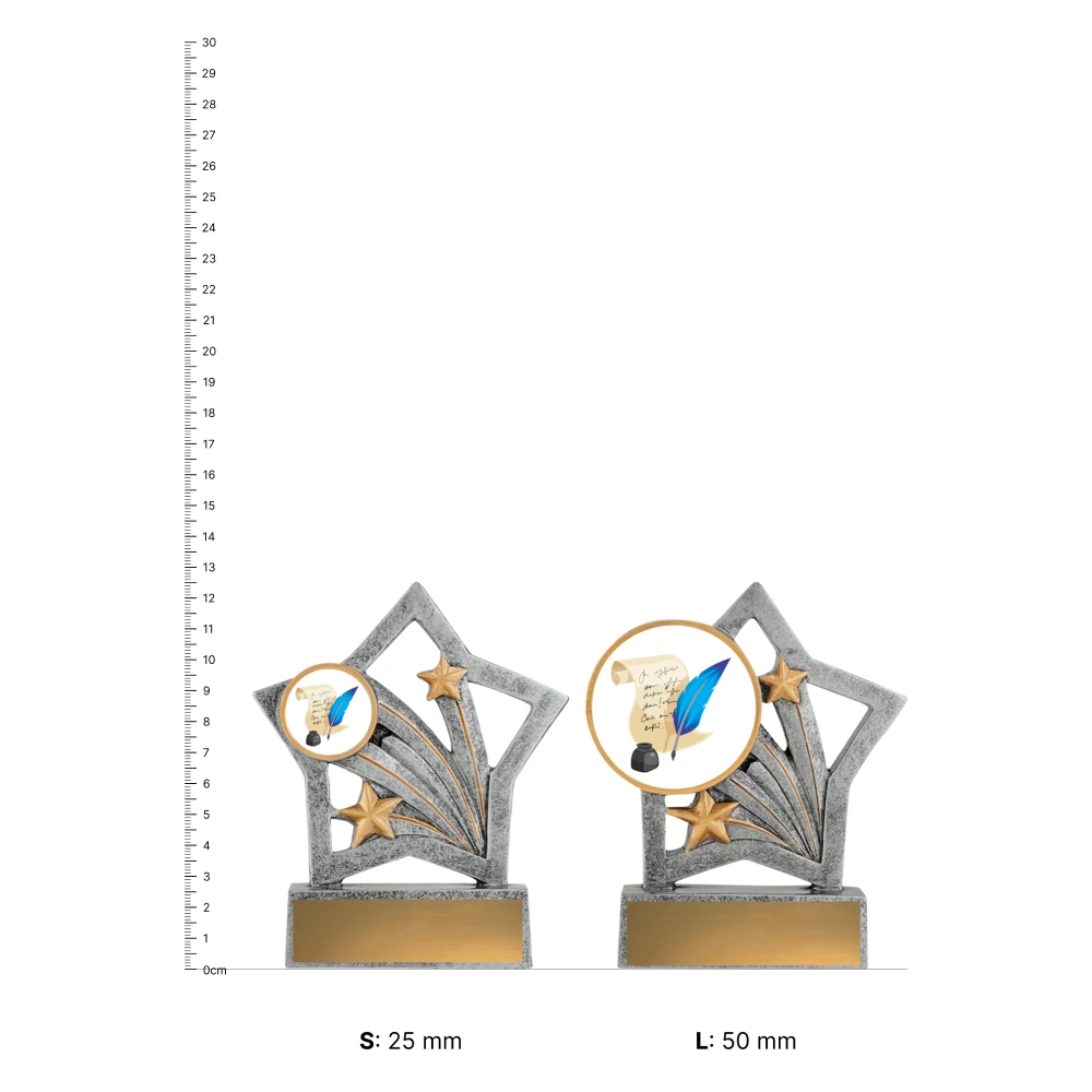 Knowledge Flash trophies next to ruler