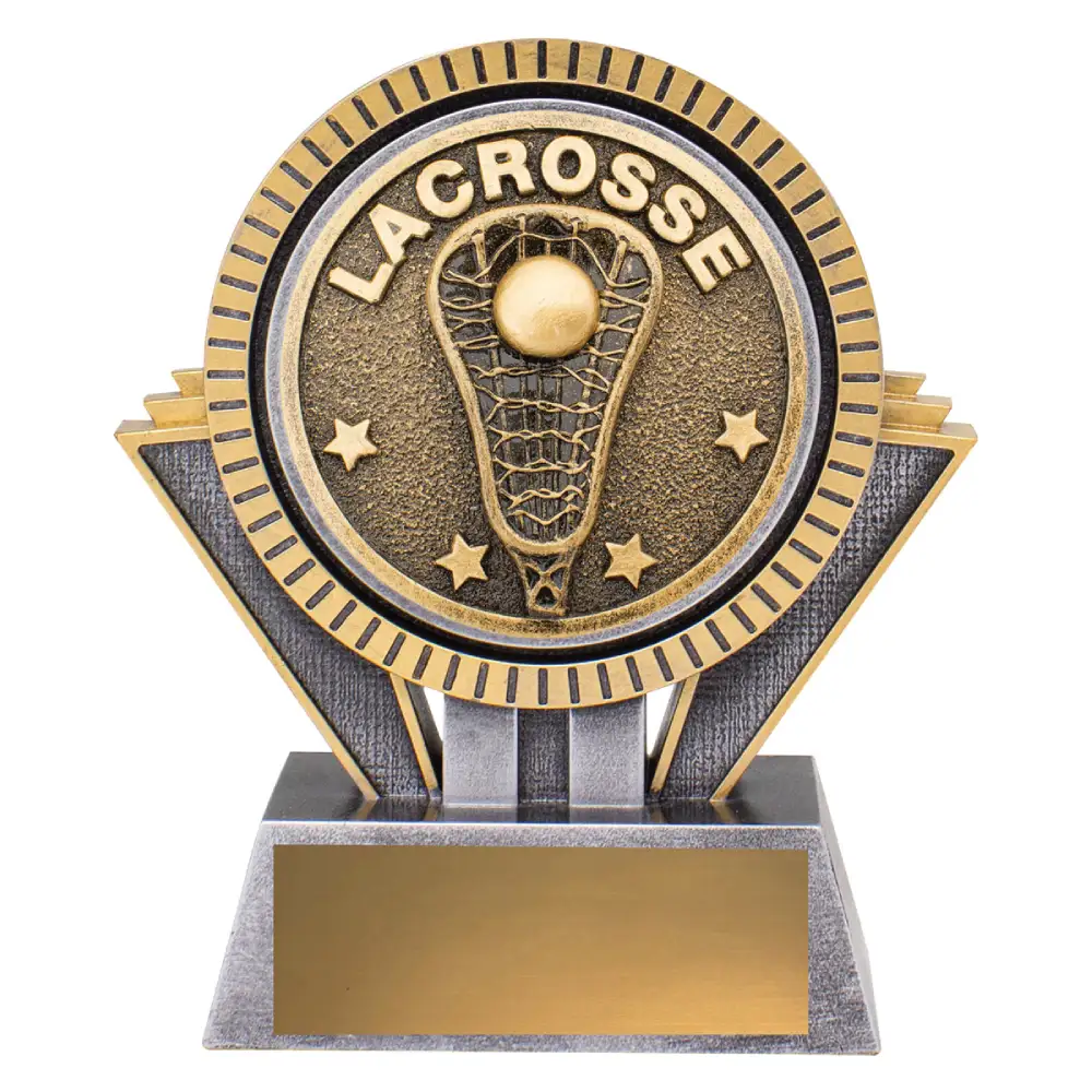 Silver / gold spartan - lacrosse with resin construction