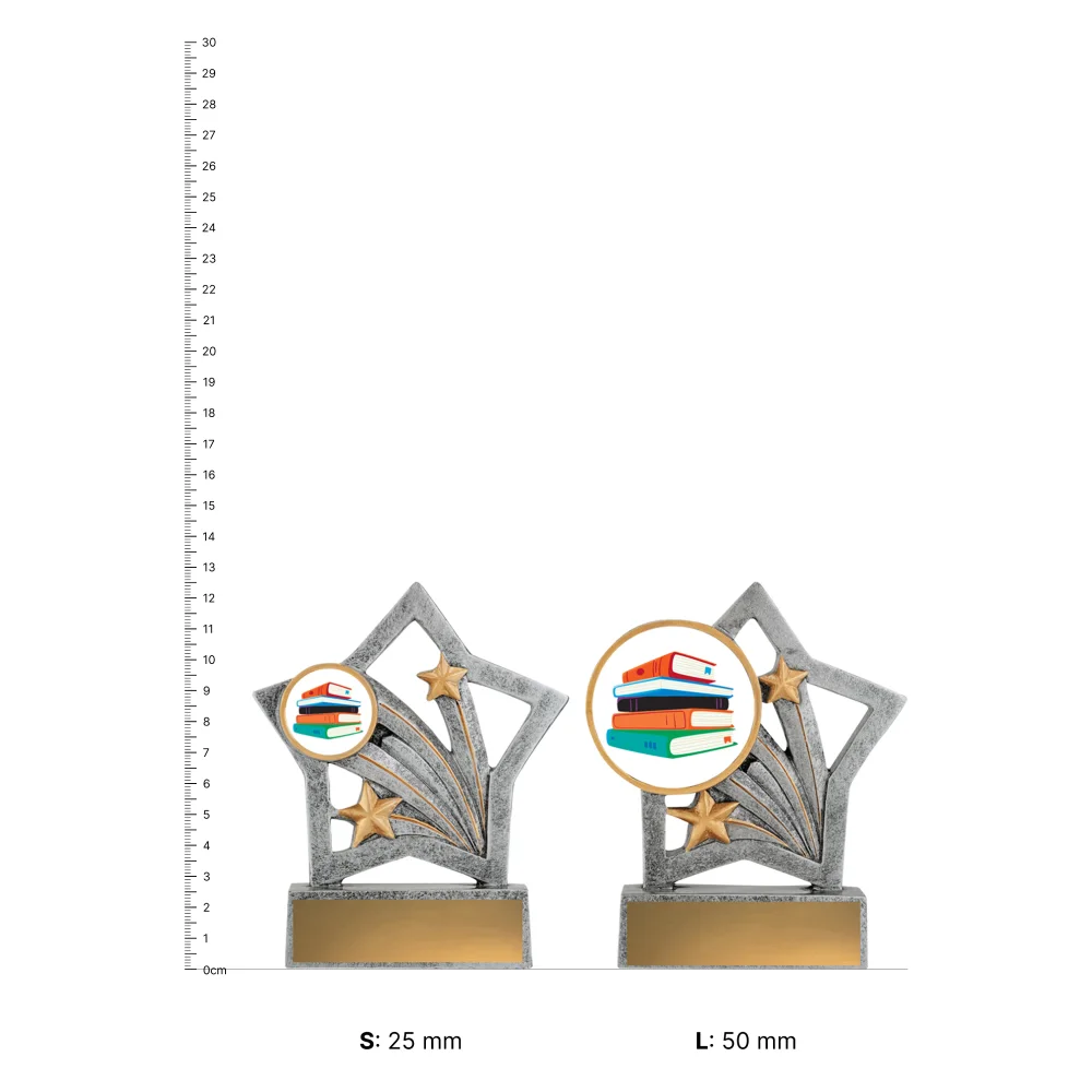 Literature Flash trophies next to ruler