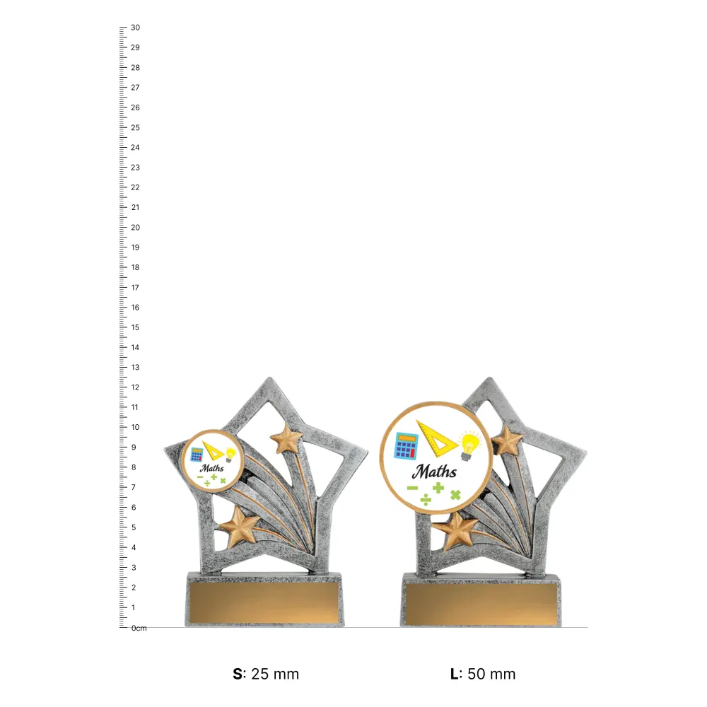 Maths Flash trophies next to ruler