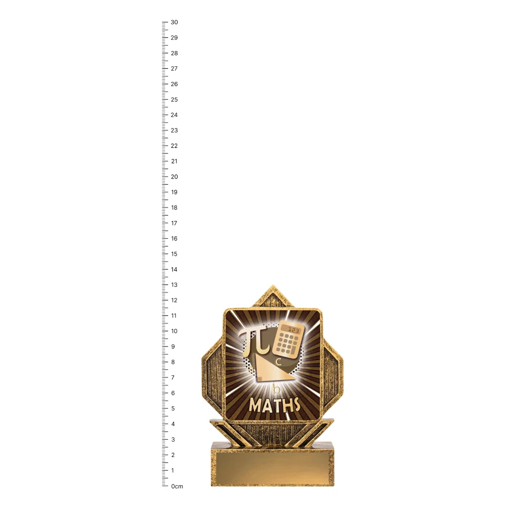 Maths Lynx Arrow trophy next to ruler
