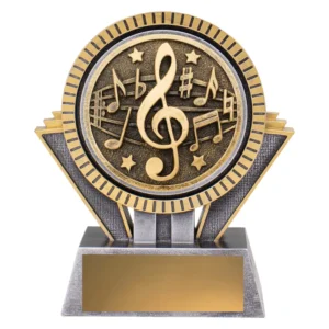 Silver / gold spartan - music with resin construction