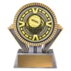 Silver / gold spartan varsity - netball with resin / metal construction