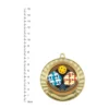 Pickleball Eco Scroll gold next to ruler