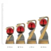 Public Speaking Arclight Colour trophies next to ruler