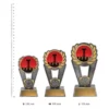 Public Speaking Polaris Colour trophies next to ruler