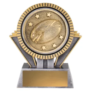 Silver / gold spartan - pistol with rugby ball construction
