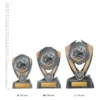 Science Hero Series trophies next to ruler