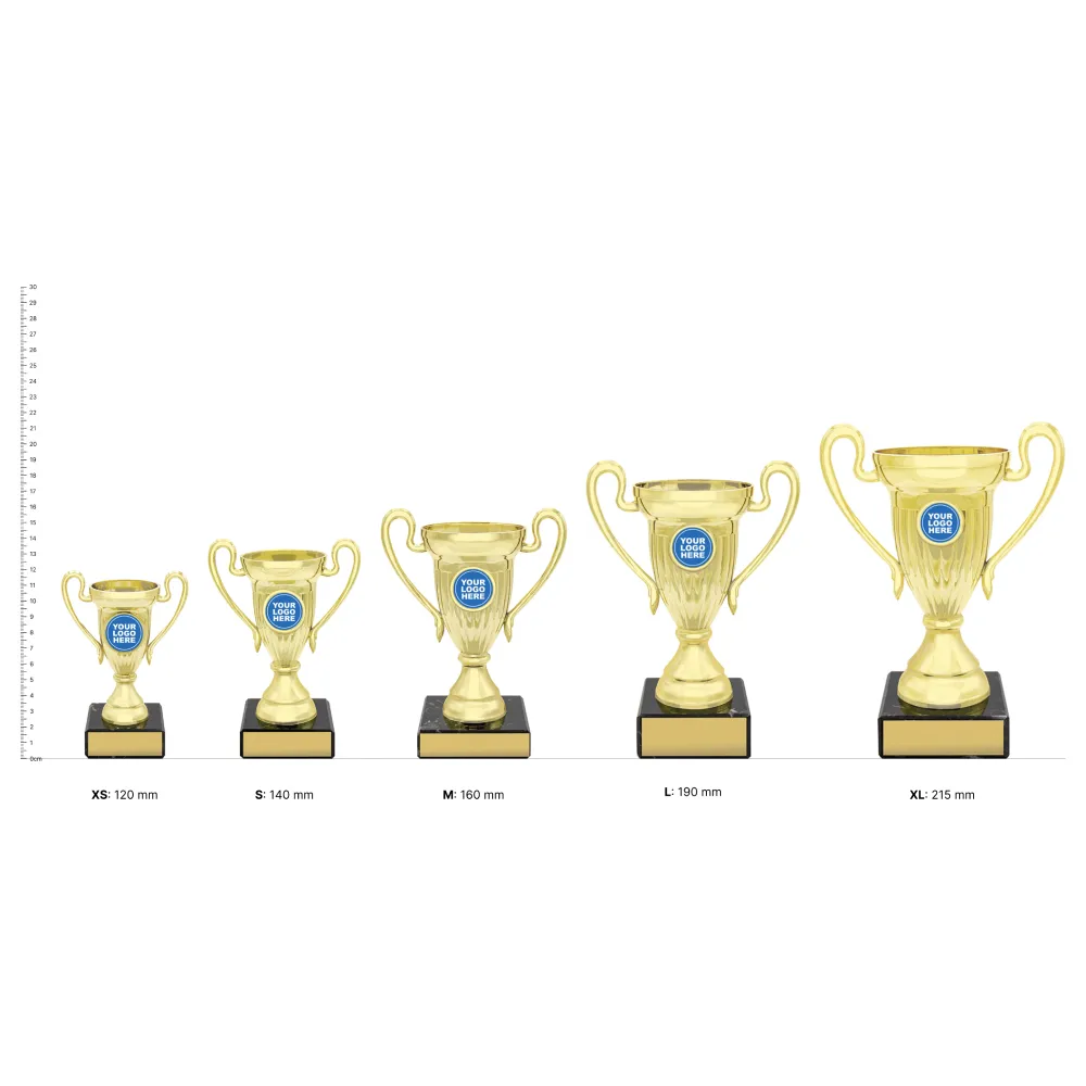 Signal Cup trophies next to ruler