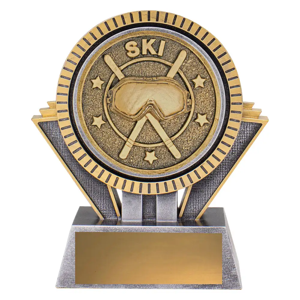 Silver / gold spartan - ski with resin construction