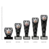 Spelling Black Cobra trophies next to ruler