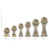 Silver / gold gladiator series-spelling with resin construction