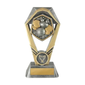 Silver / gold hex tower-spelling with resin construction
