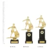 Surfer on Column trophies next to ruler