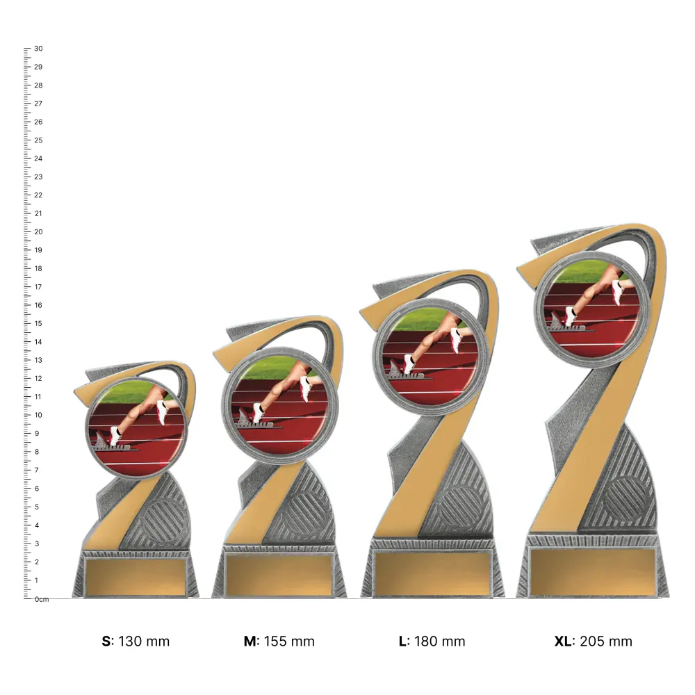 Track Arclight Colour trophies next to ruler