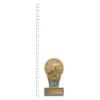 Track Mini IKON trophy next to ruler