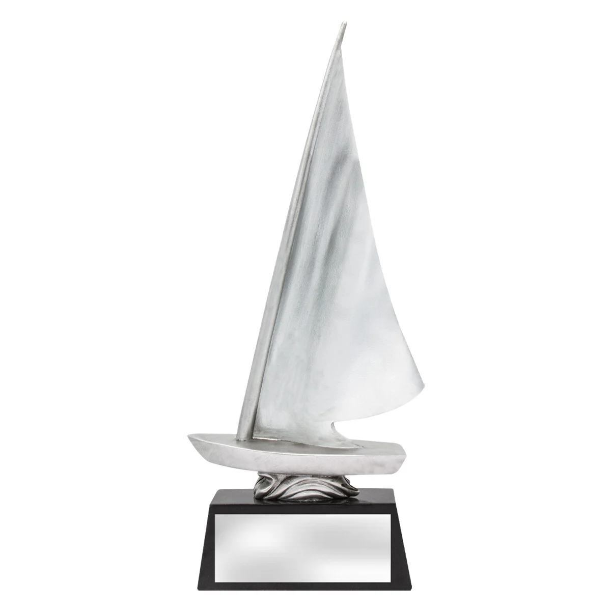 Silver abstract dinghy silver with resin construction