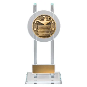 Gold academic spartan glass with glass construction