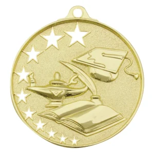 Gold academic stars with metal construction
