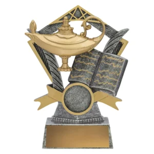 Silver academic valour with resin construction