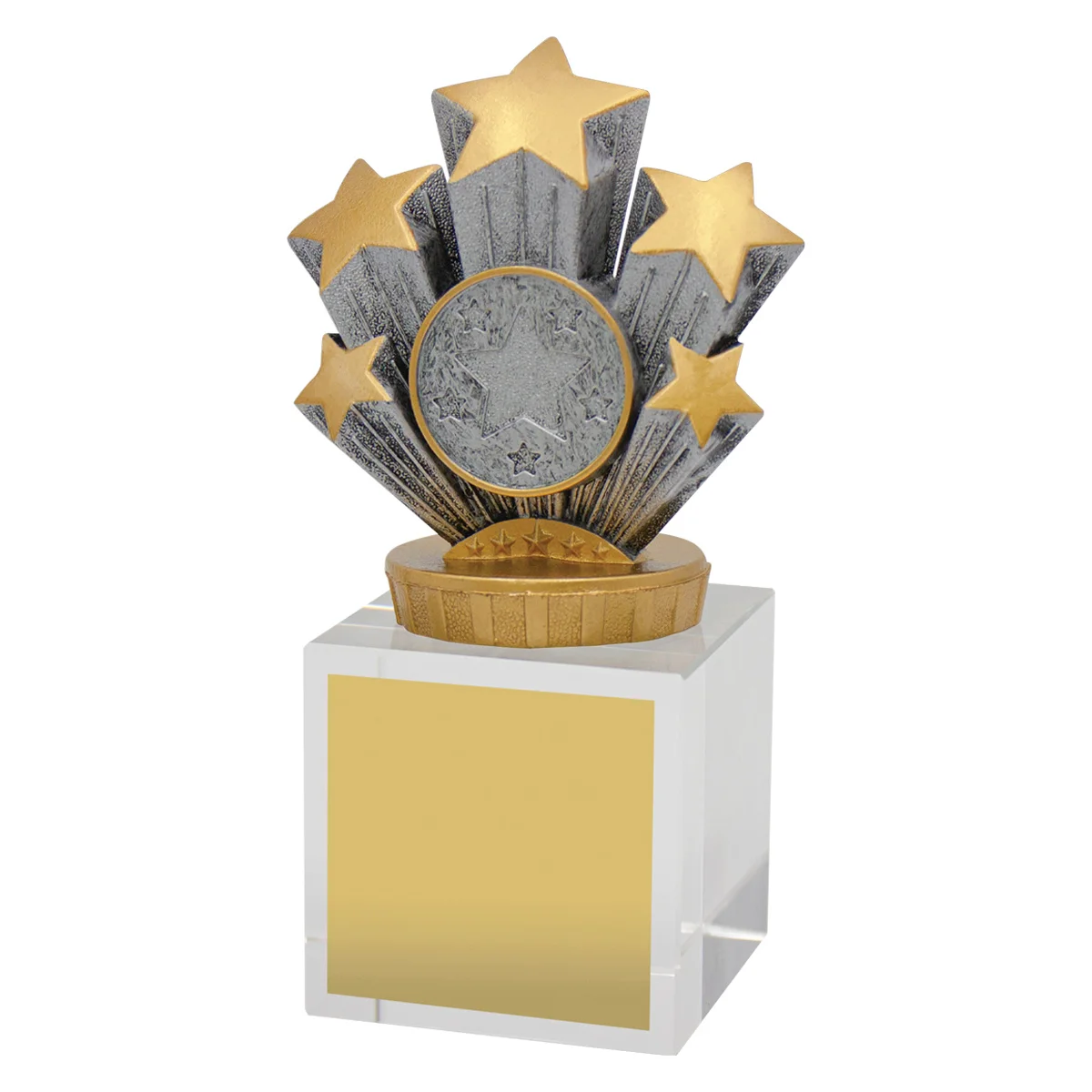 Silver achievement budget crystal with crystal construction