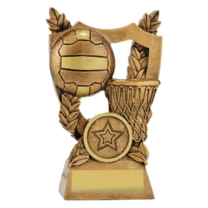 Gold alpha shield with resin construction