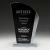 Black amarillo glass with glass construction
