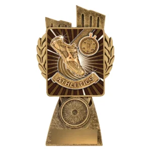 Gold antique gold lynx - athletics with resin construction