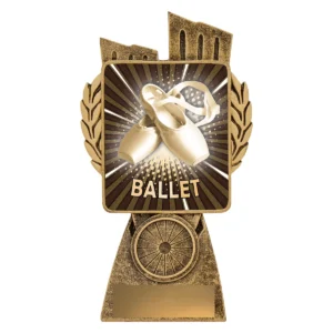 Gold antique gold lynx - ballet with resin construction
