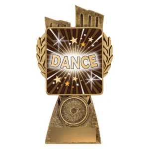 Gold antique gold lynx - dance with resin construction