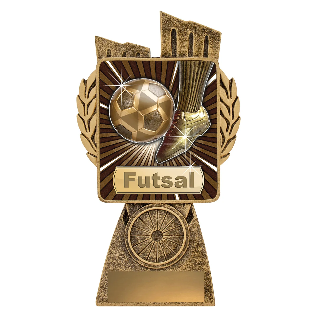 Gold antique gold lynx - futsal with resin construction