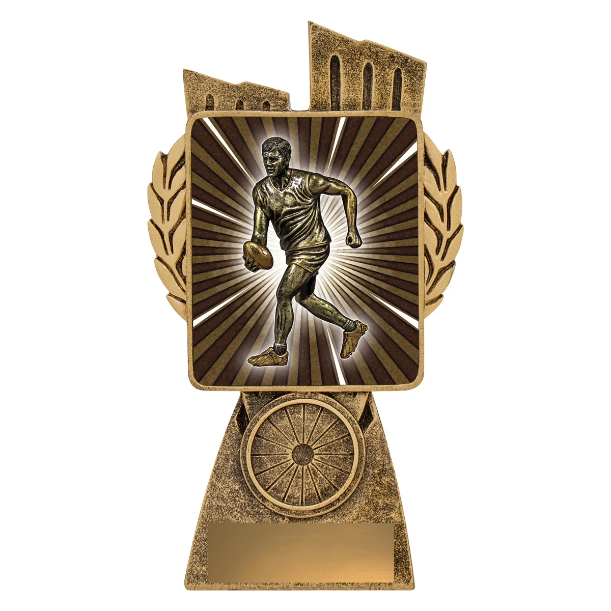 Gold antique gold lynx - male aussie rules with resin construction